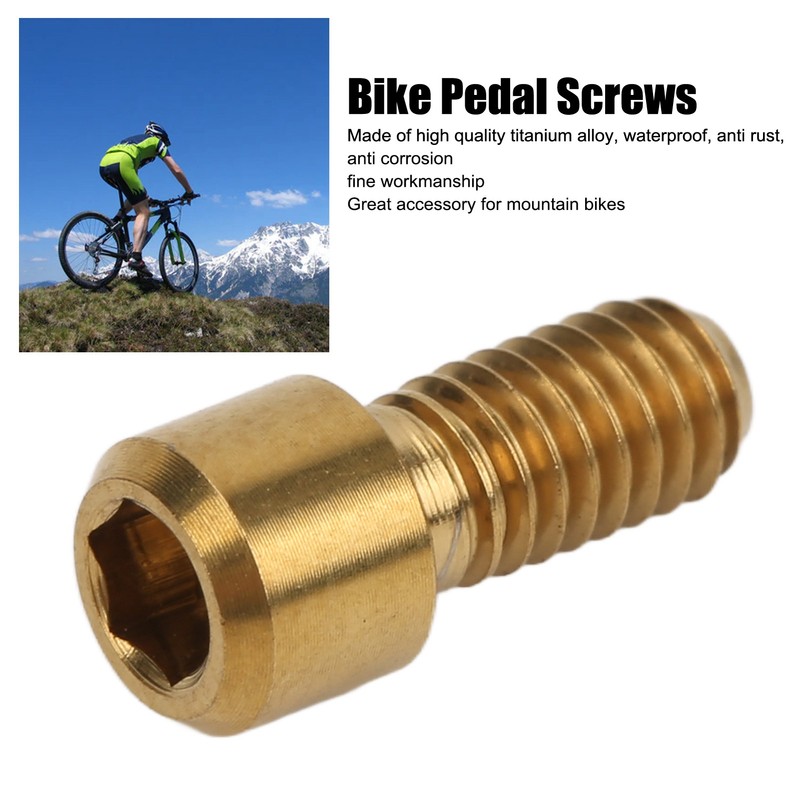 RISK 8Pcs Mountain Bike Pedal Bolts Titanium Alloy Anti Slip