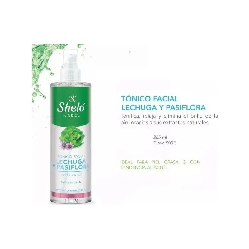 Sheló Nabel Tónico Facial Lechuga Pasiflora 265