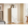 Furnulem White Tall Dresser for Bedroom with 7 Drawers, Vertical