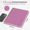 Taja Spiral Dotted Notebook, 8.5"x11" Notebooks for Work, Large A4