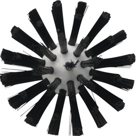 Vikan 5380-77-9 Stiff Tube Brush, Polyester, 3-3/32" x 6" OAL, Black