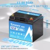 KEPWORTH LiFePO4 12V 50AH Deep Cycle 50A BMS Lithium Battery