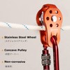 YAPJEB Micro Pulley 26kN Single Pulley Climbing Pulley Fixed Rope