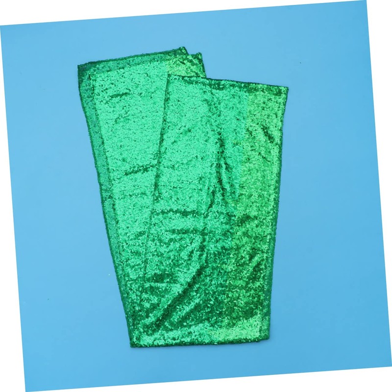 GRIRIW 30x180cm Green Sequin Table Cover Elegant Tablecloth for Home
