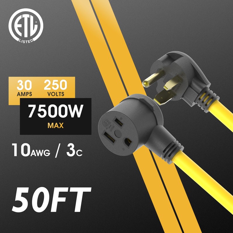 TOOLIOM 50FT Welder Extension Cord 10AWG 6-50P to 6-50R Power