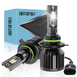 AUTOFAST 9006 HB4 LED Kit De Faros, 32000LM 160W 600% Súper Brillante Focos LED 9006 Luz Alta O Baja, Kit Conversión Luces Carro, IP68 Impermeables Antiniebla Auto - 2Piezas