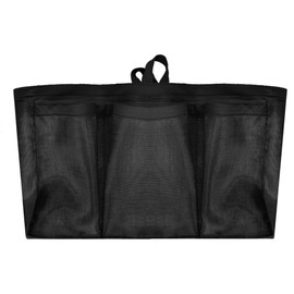 Organizador de Bolsa Bolso para Mujer de malla de nylon, color Negro, tamaño chico (21.5 x 14 x 10 cms.)