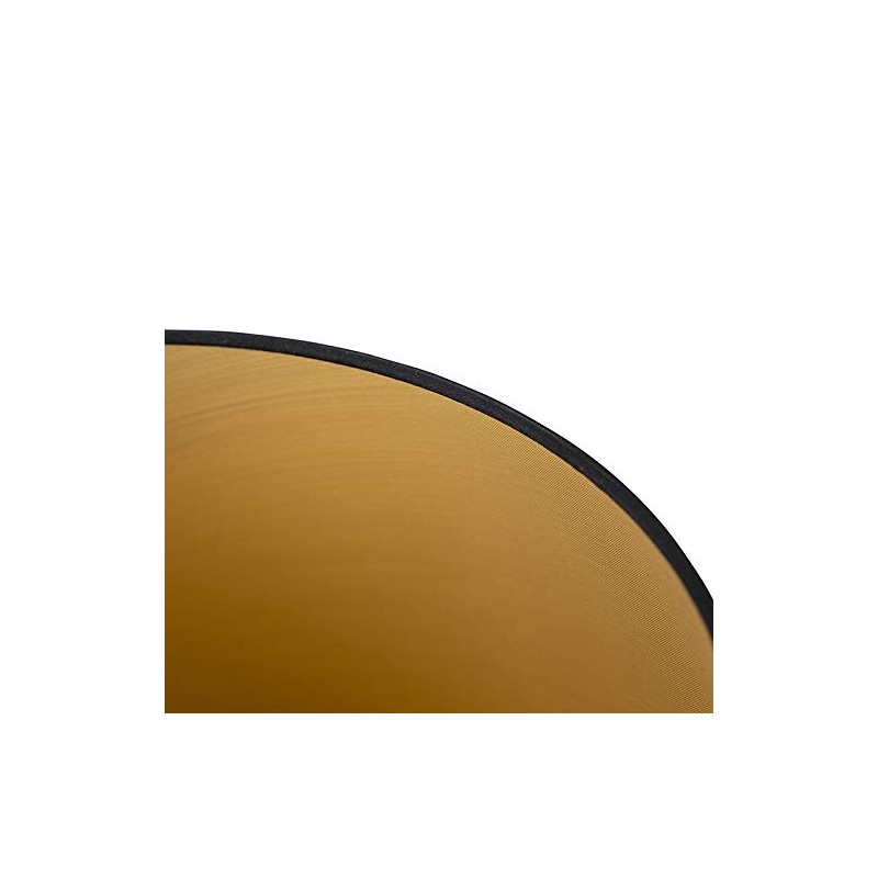 QAZQA Modern Cotton Lampshade Black 35I30I20 with Gold I Brass