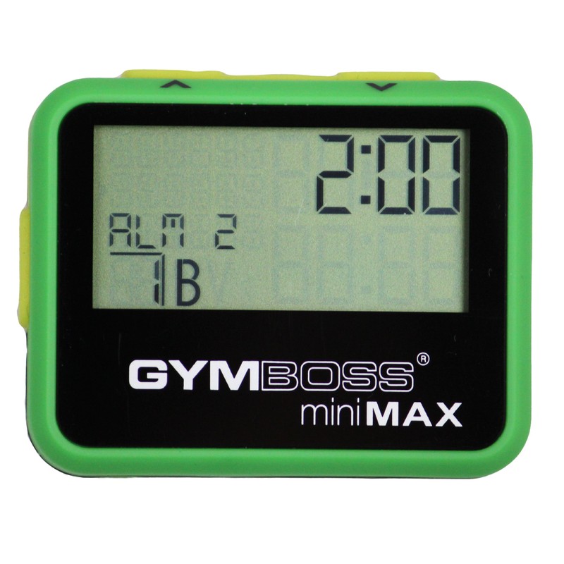 Gymboss miniMAX Interval Timer and Stopwatch - GREEN / YELLOW