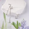Atentuyi Boho Star Ear Climber Earrings Silver Chain Earrings Crystal