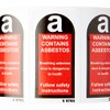 Caledonia Signs 59765 Contains Asbestos ,White,100 S/A Label, 27 mm
