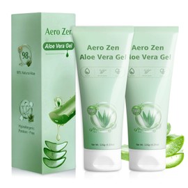 Aero Zen 99% Organic Aloe Vera Gel, Natural Moisturizing Pure Aloe Vera, for Face, Arms, Soothing Moisturizing Aloe Vera Gel for Sunburned, Dry Skin - For Skin, Face,8.46 oz