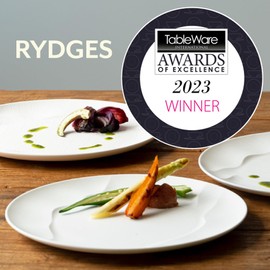 Narumi 52257-6005 Rydges Plate, Plate, 9.4 inches (24 cm), White, Stylish, Relief, Lunch Plate, One Plate, Flat Plate, Microwave Warm, Dishwasher Safe