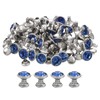 sourcing map 80 Pcs Light Blue Rhinestone Rivets, 8mm/0.31" Leathercraft