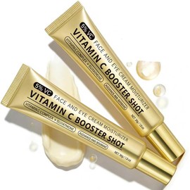 Vitamina C Booster Shot Serum Iluminador, Crema Esencial con Vitamina C, Tónico Hidratante, Mejora el Tono y Suavidad de la Piel, Reduce Arrugas (2 PCS)