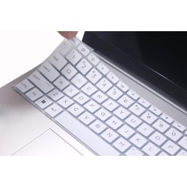 Uhamn Silicone Keyboard Cover Skin Compatible for HP OmniBook 7 Laptop 16 16-ay 16-az Series 16-ay0087nr 16-az0097nr, HP OmniBook 7 17.3” AI PC 17-dc Series 17-dc0000nr (with Numeric Keypad) (White)