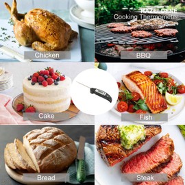 Hazeldene Meat Thermometer Cooking Thermometer Air Fryer Thermometer Meat thermometers Digital Probe for Food Black