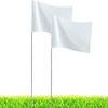 TELAIN White Marking Flags, Pack of 20 Marker Flags, Lawn