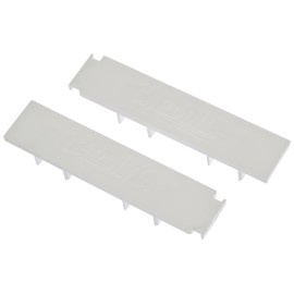 GARDINIA End Piece For 2-Track Rails GE2 Models, 2-Pack, Plastic, White