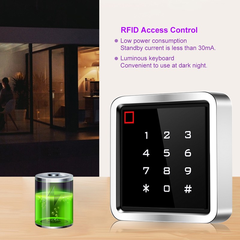 IP65 Waterproof Access Controller 125KHZ RFID Card Reader Touch Password