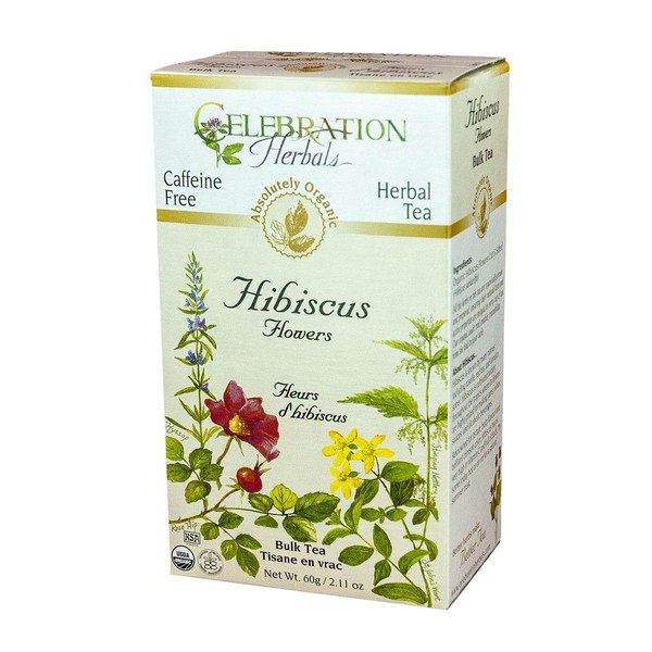Celebration Herbals Organic Hibiscus Flowers Loose Tea 24 bags