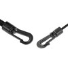Plastic Carabiner Hooks, Pack of 12, in Black, for Diameter