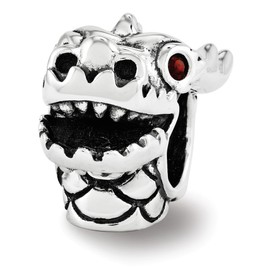 Reflection Beads Sterling Silver Crystal Chinese New Year Dragon Bead (11 x 8 mm)