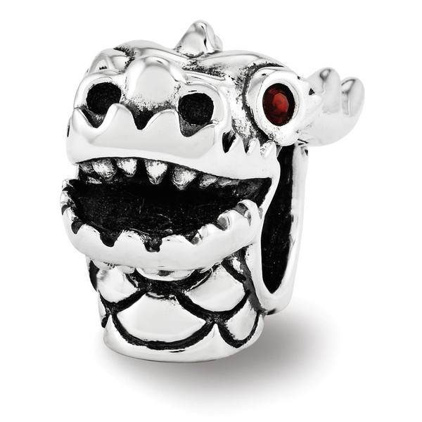 Reflection Beads Sterling Silver Crystal Chinese New Year Dragon Bead