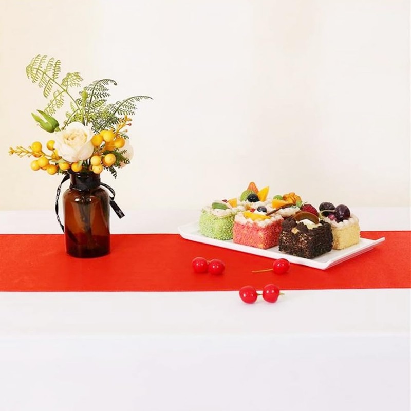 Satin Table Runner,27*270cm Long Smooth bright silk fabric party table
