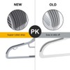 OIKA 50 Pack Non-Slip Plastic Hangers with Tie Rack, Slim