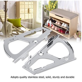 FTVOGUE 2 Pieces Stainless Steel Furniture Hinge Shoes Drawer Cabinet Hinges Turing Rack Replacement Fittings for Kitchen Living Room (1 Layer)