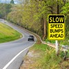 Speed Bumps Ahead Sign 2 Pack, Slow Down Sign, 18