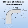 I33T I33T Automotive Silicone Tubing,ID 3.5" to 4" (89mm-102mm) 90 Degree Elbow Reducer, 4.7" (120 mm) leg length,Universal 4-Ply High Performance Coupler Silicone Hose (Black)