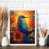 Ekuxom Hummingbird Diamond Painting Kits for Adults, Sunflower Diamond Art