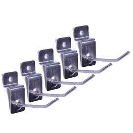 BORED? PARACORD! Commercial Grade Silver Slatwall Hooks - 2 Inch - 5 Pack