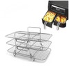 FlyNautics Air Fryer Rack,3 Layer Fryer Grill Rack Square 7.6"x4.8"