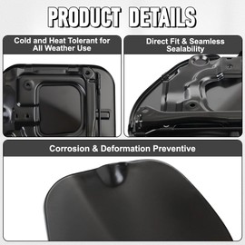 Riloer Fuel Filler Tank Door Cap Cover Fuel Gas Tank Door Lid 77305-04904 7730504904 77305-04901 7730504901 Compatible with Toyota Tacoma (5FT Bed) 2005-2015