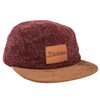 Blackskies Obsidian 5-Panel Cap, Black and Burgundy, Wool Visor, Unisex