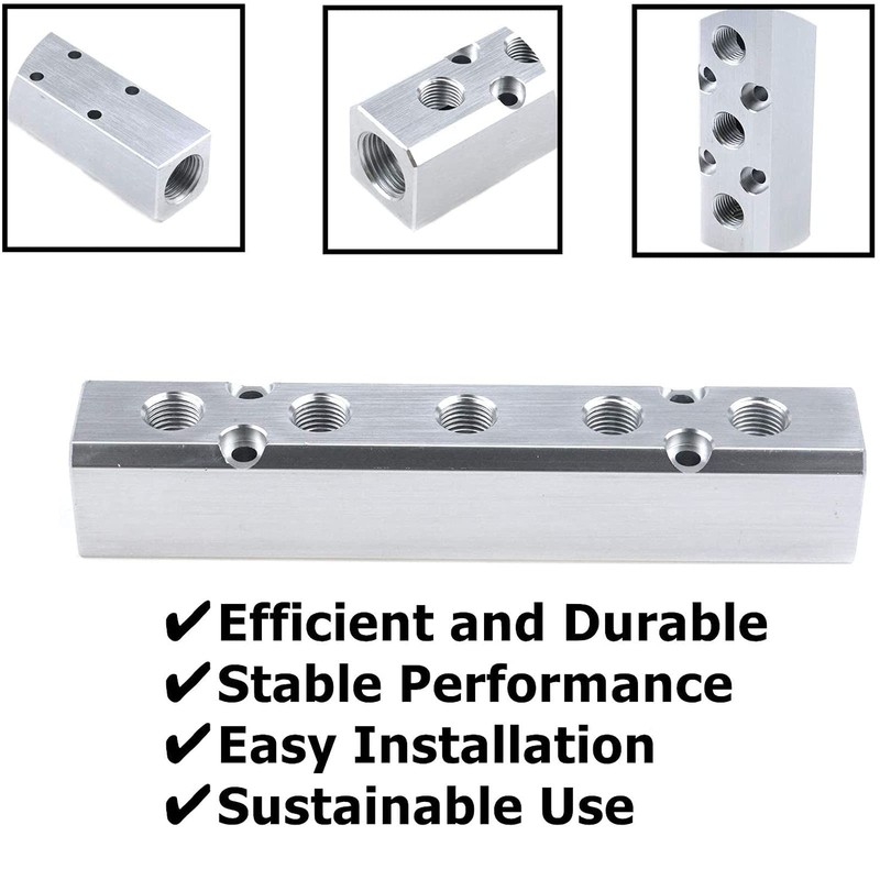 Still Awake 2 Way Pneumatic Manifold Air Distribution Block, G1/2
