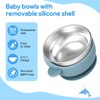 Wesketch 2 Pack Stainless Steel Baby Bowls with Suction, Toddler