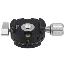 Leftfoto Camera Mini Panoramic Pan Base 360° Panoramic Head with 3/8" Screw and Bubble Level Hole for Arca Swiss Style Plate Tripod Monopod DSLR Camera