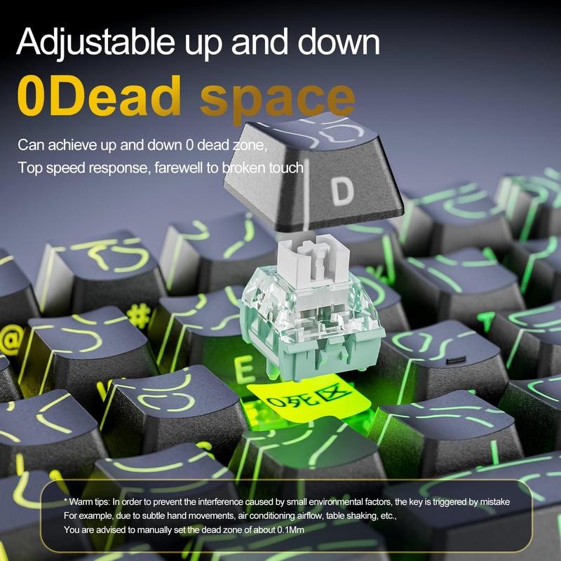 ATTACK SHARK X68 HE Wired Gaming Keyboard, Mechanical Keyboard, Computer