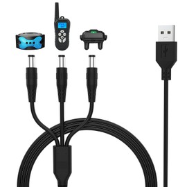 Alitutumao Dog Shock Collar USB Power Charging Cord 3 in 1 USB to DC 5V Charger Cable Compatible with Pet, Flittor, Petsafe, PetSpy, PetTech, Pettrainer Dog Shock Collars (3.3FT)