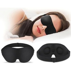 Cozioz 3D Sleep Mask - Zero Pressure Contoured Eye Cover for Men & Women | 100% Blackout Blindfold with Breathable Memory Foam | Travel, Nap & Night Sleep Comfort (Grey/Black)