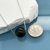 Large Round Black Onyx and Sterling Silver Necklace, Black Onyx