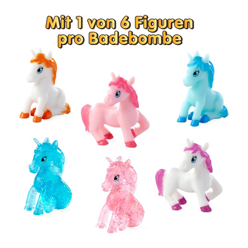 Glibbi Unicorn Surprise Bath Bombs, Pack of 6 with Random