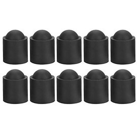 Alomejor 10pcs Pool Cue Caps Rubber Cue Cover Billiards Cues Stick Protection Cap for Pool Billiards Accessories(Black)