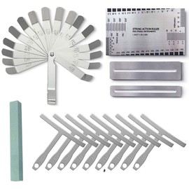 Guitar Luthier Tools Hammer File Fret Crowning Rocker Straight Edge Ruler (14pcs Kit)