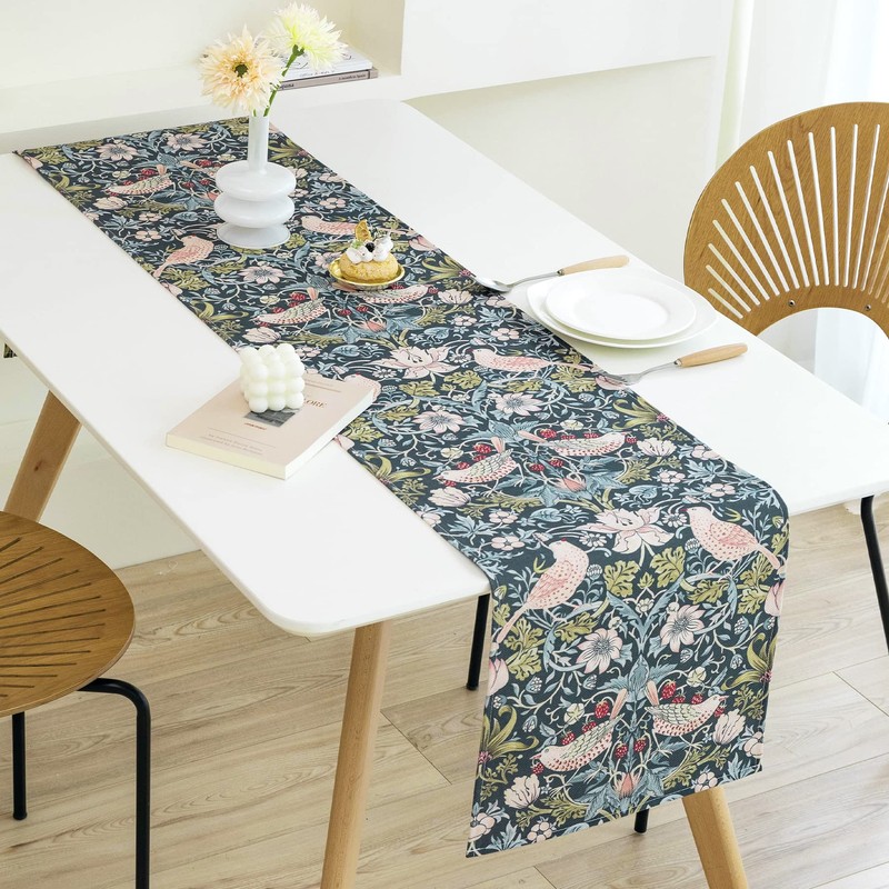 Obal William Morris Table Runner, Green floral table runner Heat