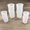 PRETTYLIFE Flower Pillar Candle Molds 4pcs Rose Lily of The